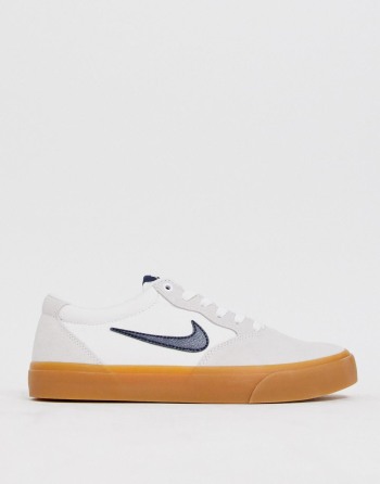 Nike SB Chron Bijele Crne - Muške Tenisice | 72415DVSJ